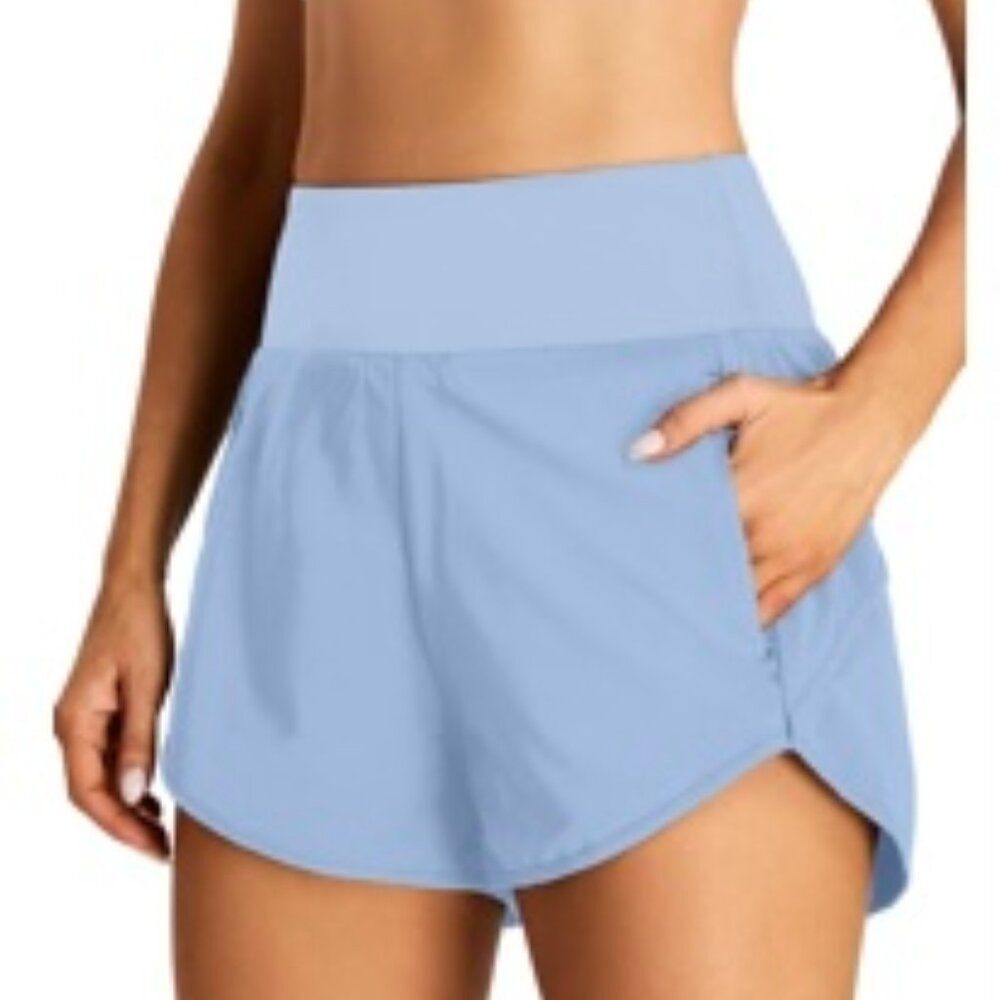 BMJL Women's High Waisted Athletic Shorts Pocket Workout Shorts, m, 11F-1312B010